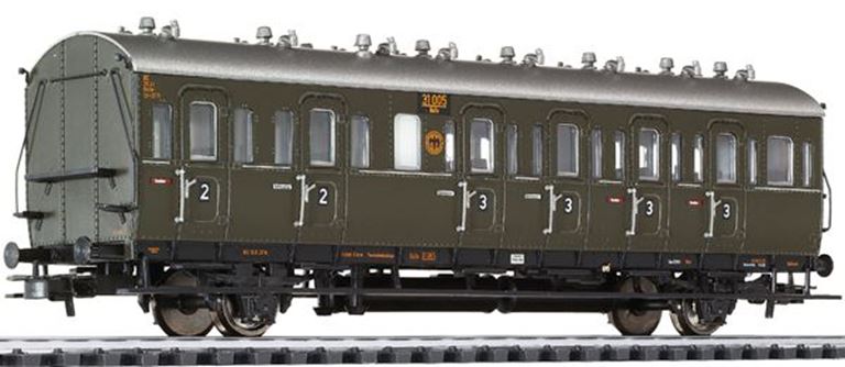 LILIPUT 334021 Пассажирский вагон (BC-21, 31 005) 2-3 кл., H0, II, DRG 