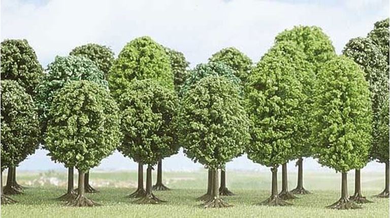 BUSCH 6487 Лиственные деревья (25 деревьев) ~70—125 мм, 1:72-1:120