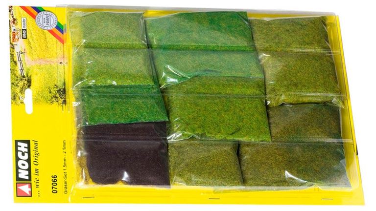 NOCH 07066 Набор флока для создания травяного покрова ~1,5 и 2,5 мм, 1:10—1:250
