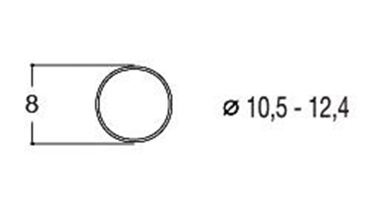 ROCO 40069 Фрикционный обод ⌀8 мм., для колёс ⌀10,3-12,8 мм. (10 шт.), H0