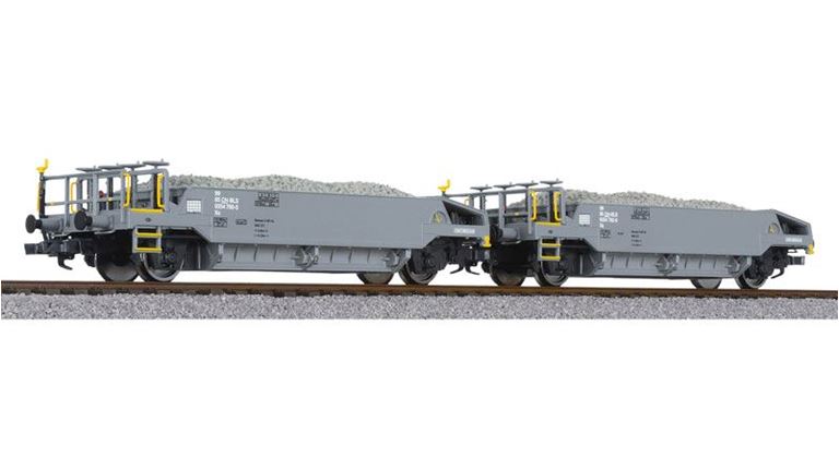 LILIPUT 230111 Платформы (2 вагона) транспортирующие щебень, H0, VI, BLS

