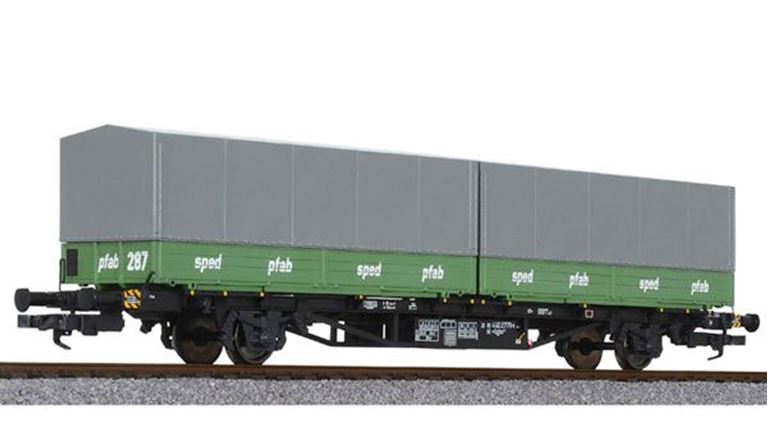 LILIPUT 235221 Фитинговая платформа Lgjss 571 груженная контейнерами «Hans Pfab» (2 шт.), H0, IV, DB