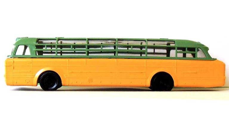 MODELLTEC 14108517 Туристический автобус Икарус 55 (жёлтый), 1:87, 1953—1972, СССР