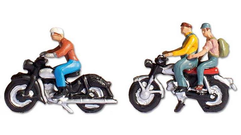 NOCH 15904 Мотоциклисты (3 фигуры на двух мотоциклах), 1:87