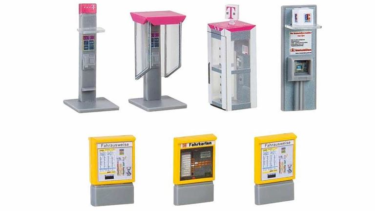 FALLER 180347 Кассы, банкоматы, телефонные будки «Deutsche Telekom», 1:87, 1986-2006
