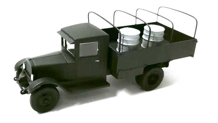 RUSAM-ZIS-5-10-002 Грузовой автомобиль ЗиС-5 бортовой (в кузове две бочки), 1:87, 1933—1958, СССР