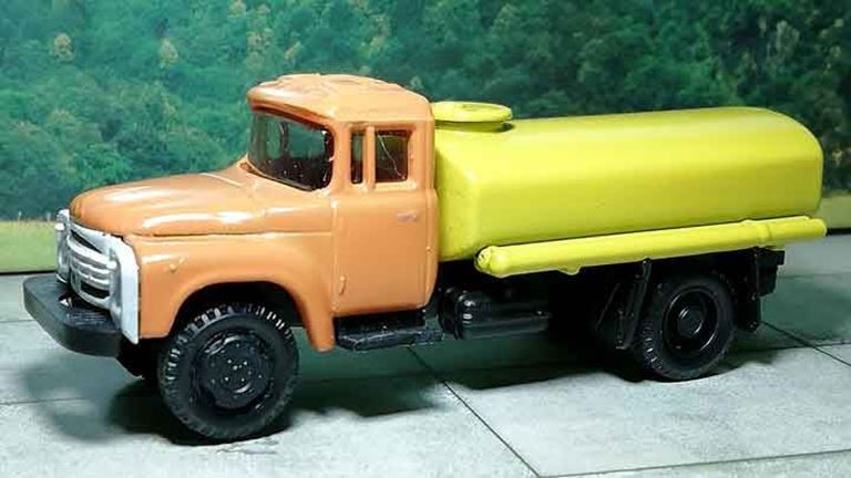 RUSAM-ZIL-130-65-340 Автомобиль-цистерна ЗИЛ 130 (оранжево-жёлтый), 1:87, 1963—1986, СССР