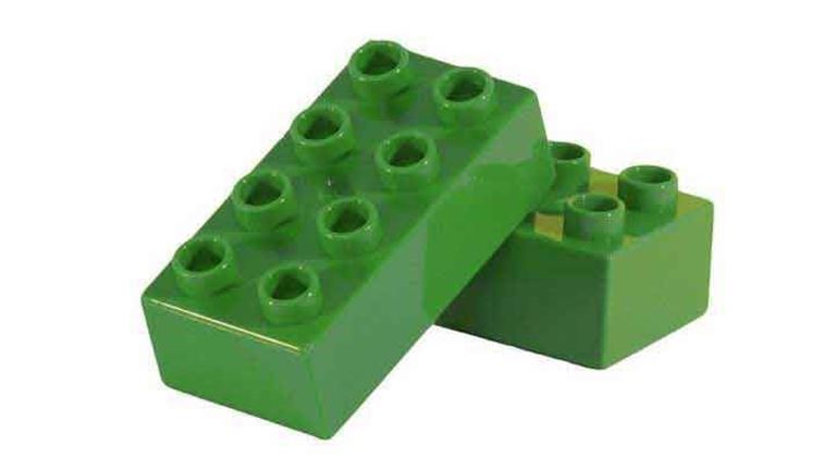 CIDDI TOYS 10173-4 Блок 4 × 2 зелёный (1 кирпичик)