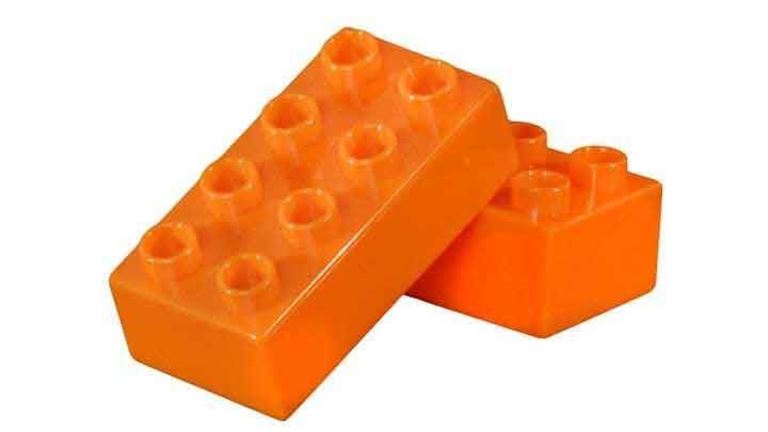 CIDDI TOYS 10174-4 Блок 4 × 2 оранжевый (1 кирпичик)