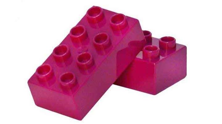 CIDDI TOYS 10177-8 Блок 8 × 2 пурпурный совместимый с LEGO Duplo®, сделано в Германии