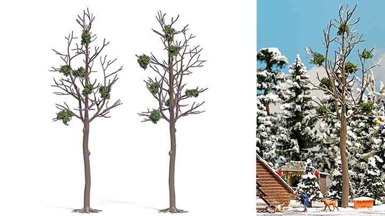 BUSCH 6795 Зимние деревья с омелой (2 дерева ~165 мм), 1:72—1:100