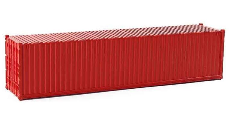 CMOD CON08740 red 40 футовый морской контейнер (красный), 1:87