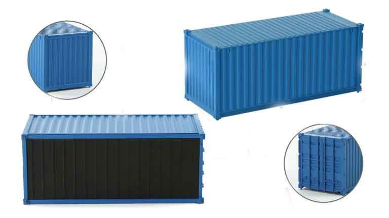 CMOD CON08720 blue 20 футовый контейнер (голубой), 1:87