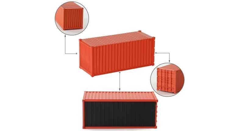 CMOD CON08720 light red 20 футовый контейнер (светло-красный), 1:87