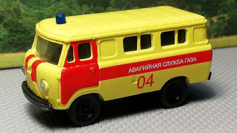 RUSAM-UAZ-452-40-424 Автомобиль УАЗ-452 «Аварийная служба газа» «04» пассажирский, 1:87, 1965, СССР