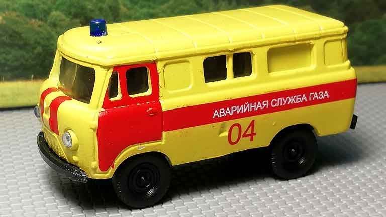 RUSAM-UAZ-452-41-424 Автомобиль УАЗ-452 «Аварийная служба газа» «04» грузопассажирский, 1:87, 1965, СССР