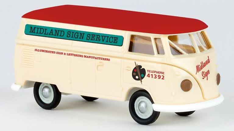 BREKINA 32732 Микроавтобус Volkswagen® T1b «Midland Sign Service», 1:87, 1960, UK