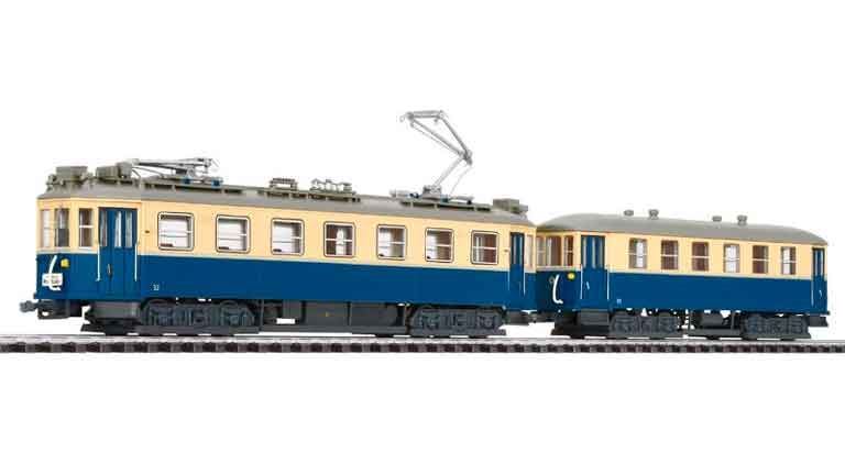 LILIPUT 133895 Трамвай синe-бежевый WLB Tw 32 и Bw 51, H0, IV, Wiener Lokalbahnen AG