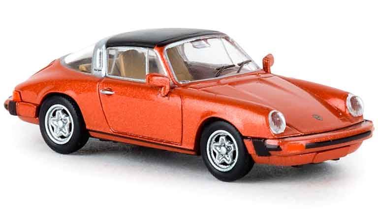 BREKINA 16362 Спортивный автомобиль Porsche® 911 targa G (оранжевый металлик), 1:87, 1976