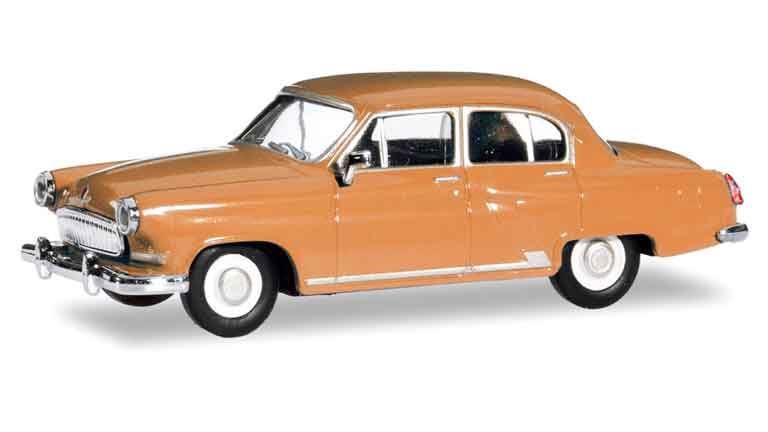 HERPA 023283-004 Автомобиль ГАЗ М-21 «Волга» (коричнево-бежевый), 1:87, 1956—1970