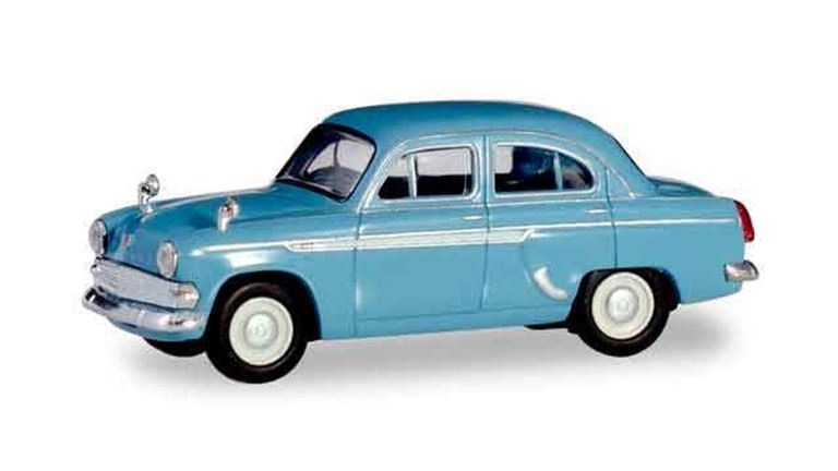 HERPA 023672-004 Автомобиль Москвич-403 (пастельно-голубой), 1:87, 1962—1965, СССР