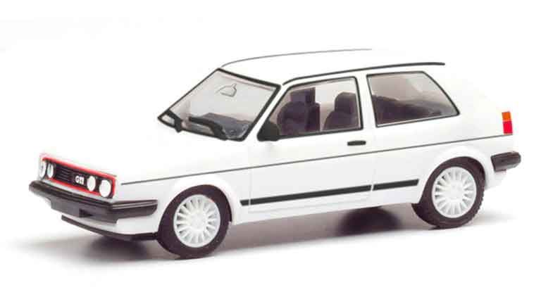 HERPA 420846 Автомобиль Volkswagen® Golf II GTI со спортивными дисками (белый), 1:87