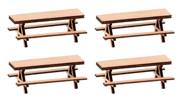 FALLER 180304 Столы со скамьями для пикника (4 шт.), 1:87