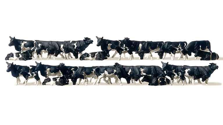 PREISER 14408 Коровы черно-белые (30 фигурки), 1:87