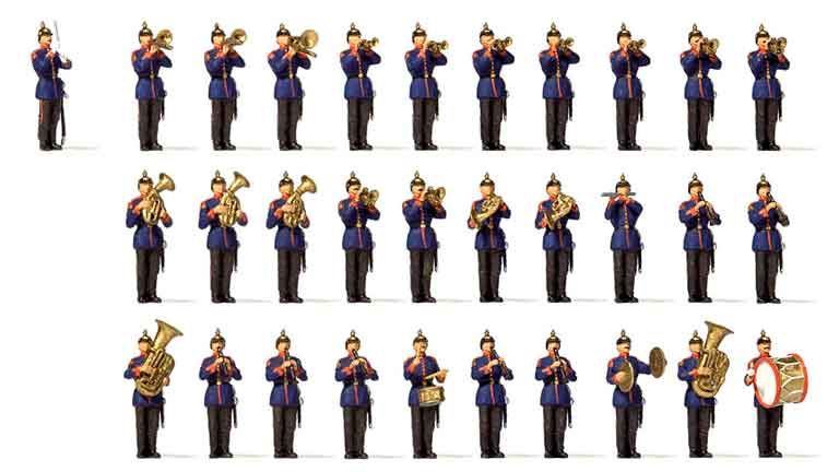 PREISER 13255 Вюртембергский военный оркестр (31 фигурка, эксклюзивная ограниченная серия), 1:87, 1900