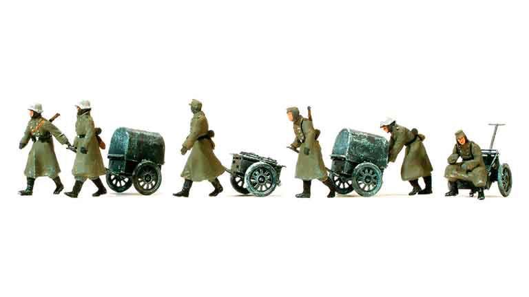 PREISER 16592 Пехота Вермахта (зимний камуфляж, неокрашенные фигурки), 1:87, 1939—1945, Wehrmacht