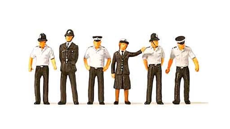 PREISER 10371 Полиция в летней форме (6 фигур), 1:87, Великобритания