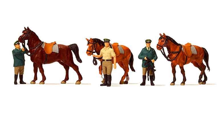 PREISER 10583 Полицейские и кони (6 фигурок), 1:87, Германия