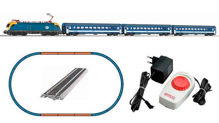 PIKO 97945 Аналоговый стартовый набор «Пассажирский поезд с электровозом Taurus», H0, V—VI, MAV