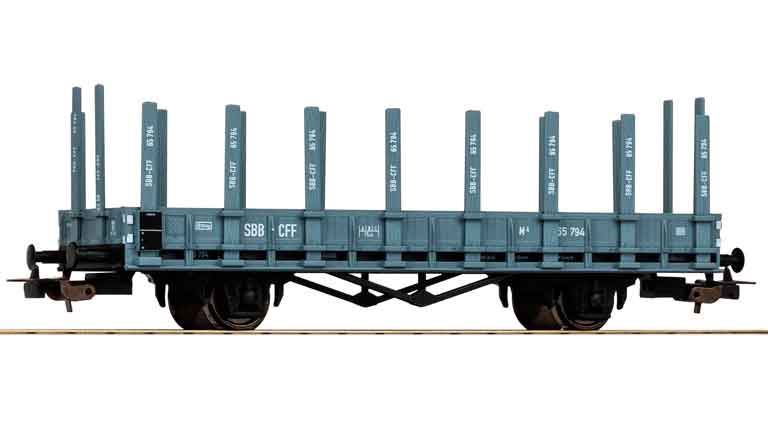PIKO 54319 Вагон-платформа с боковыми стойками, H0, III, SBB