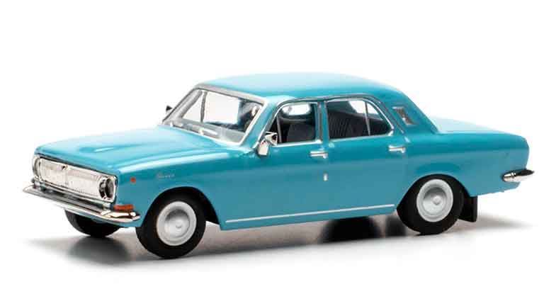HERPA 024334-004 Автомобиль ГАЗ М-24 «Волга» (пастельно-голубой), 1:87, 1969—1992, СССР
