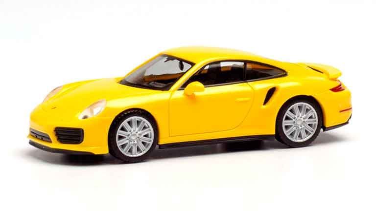 HERPA 350259 Спортивный автомобиль Porsche® 911 Turbo (желтый), 1:87, 2016
