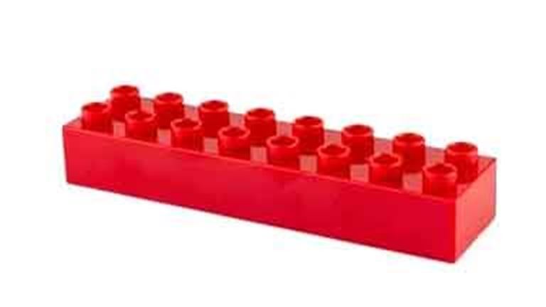 CIDDI TOYS 10170-8 Блок 2 × 8 красный (1 кирпичик) совместим с LEGO Duplo®