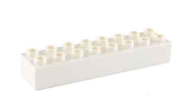 CIDDI TOYS 10175-8 Блок 2 × 8 белый (1 кирпичик) совместим с LEGO Duplo®
