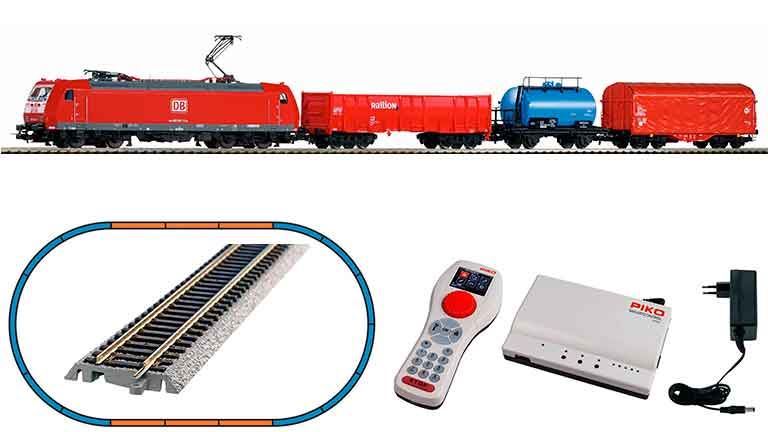 PIKO 59015 Цифровой стартовый набор «Грузовой поезд с электровозом BR 185», H0, VI, DB AG, SmartControl WLAN