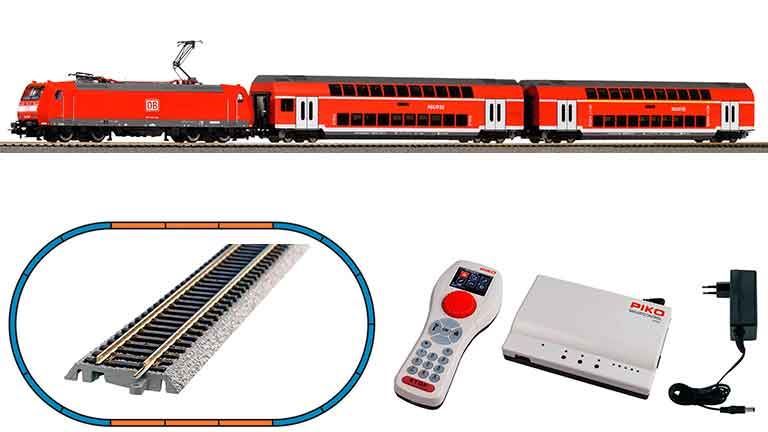 PIKO 59102 Цифровой стартовый набор «Пассажирский поезд с электровозом BR 146», H0, VI, DB AG, SmartControl WLAN