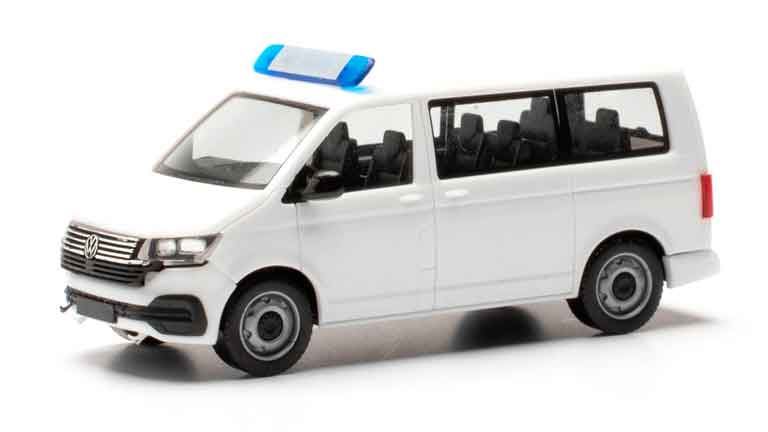 HERPA 013895 Микроавтобус Volkswagen® T 6.1 с панелью Hänsch DBS 5000 (белый для сборки ), 1:87