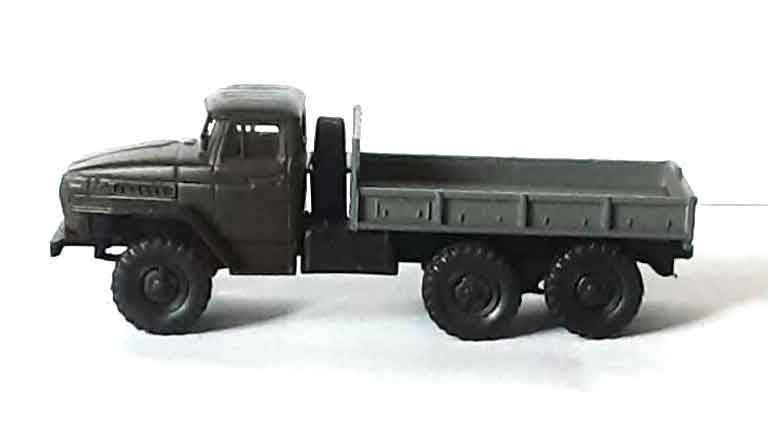 RUSAM-URAL-4320-10-950 Автомобиль УРАЛ 4320 (низкий серый борт), 1:87, 1977, СССР