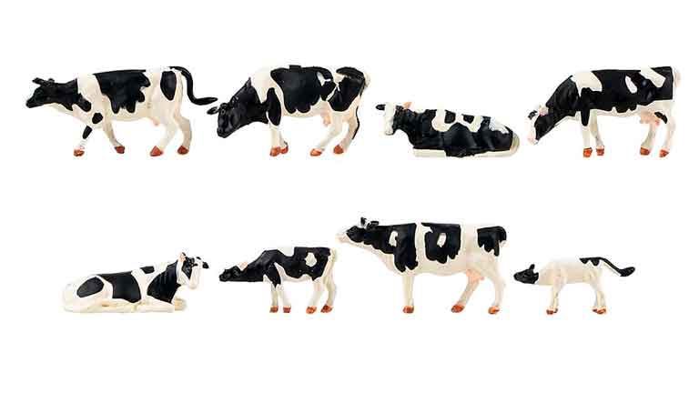 FALLER 151904 Коровы черно-белые (8 фигурок), 1:87