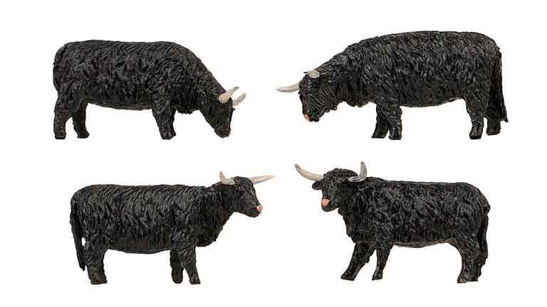 FALLER 151957 Горный скот черный (4 фигурки), 1;87