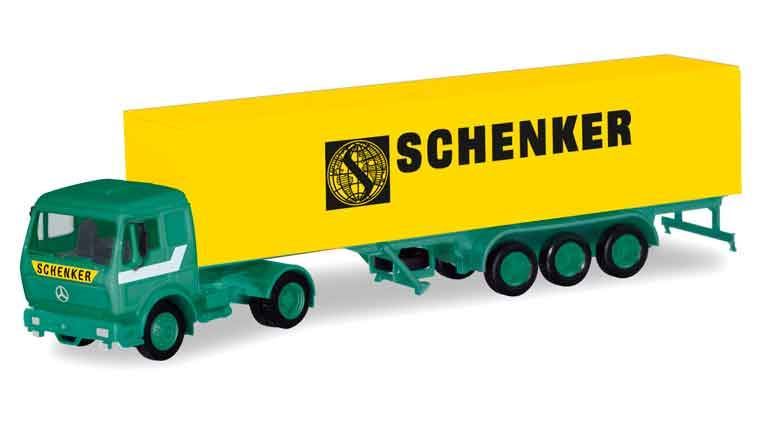 HERPA 310949 Автомобиль Mercedes-Benz® S с полуприцепом «Schenker», 1:87, 1965—1990