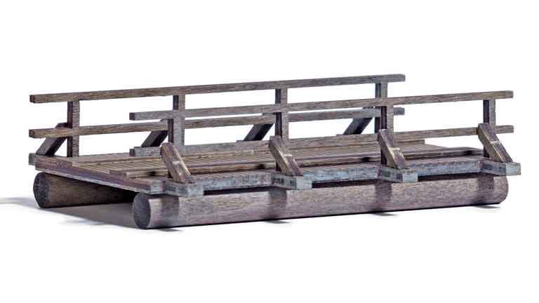 BUSCH 1850 Деревянный мост (~73 × 54 × 19 мм), 1:72—1:100