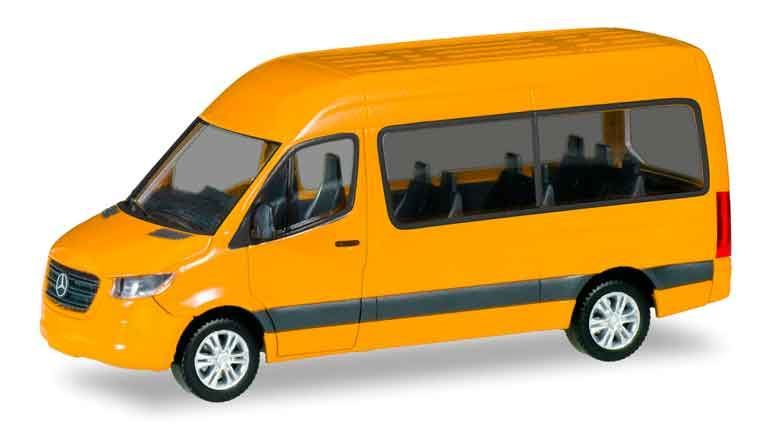 HERPA 093804-002 Микроавтобус Mercedes-Benz® Sprinter с высокой крышей (жёлтый), 1:87