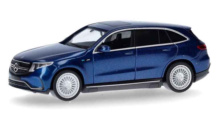 HERPA 430715-004 Электромобиль Mercedes-Benz® EQ EQC (синий металлик), 1:87