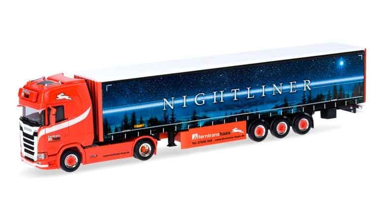 HERPA 318785 Седельный тягач Scania® CS 20 с полуприцепом «Nightliner», 1:87
