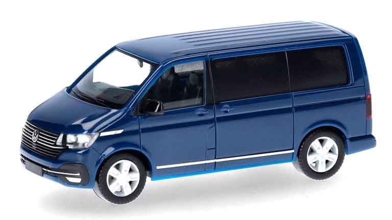 HERPA 096782-002 Микроавтобус Volkswagen® T6.1 Caravelle (глубокий синий океан), 1:87